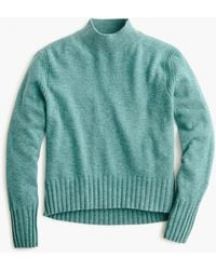 J. Crew Green Cashmere Mock Neck Sweater at Nordstrom